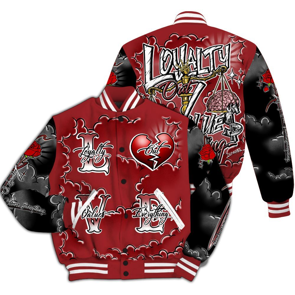 Varsity Jacket To Match Alternate Flu Game 12s - Loyalty Wins Everything All Over Print
