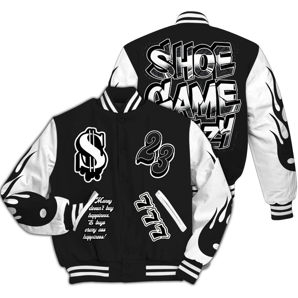 Varsity Jacket To Match Black Cat 3s - Shoe Game Crazy Graphic All Over Print