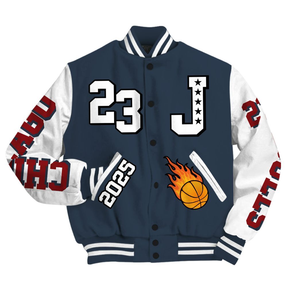 Varsity Jacket To Match Retro Olympic 6s - Chicago 23 Basketball All Over Print