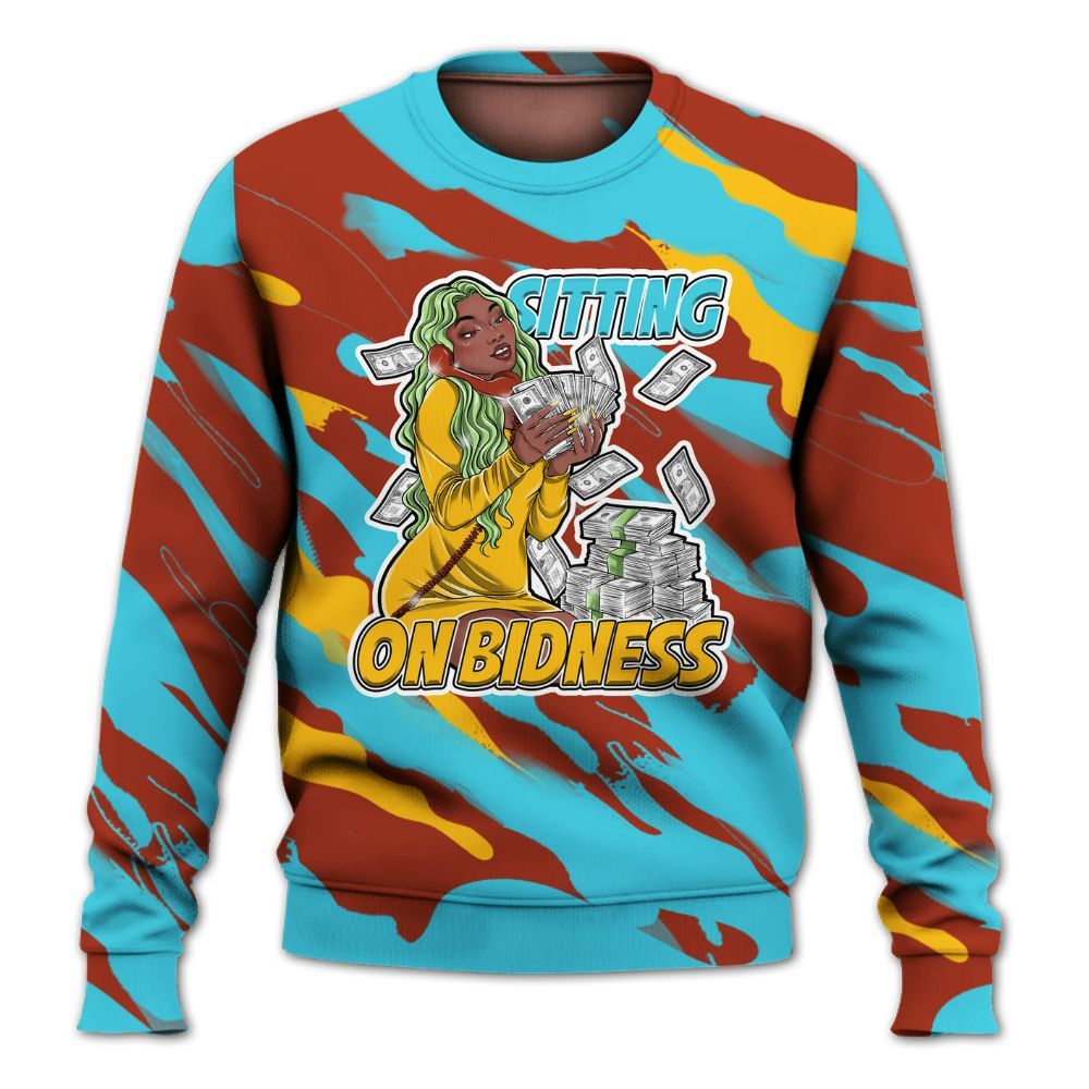 Sweatshirt To Match SB Dunk Di'Orr Greenwood - Bidness Colored All Over Print