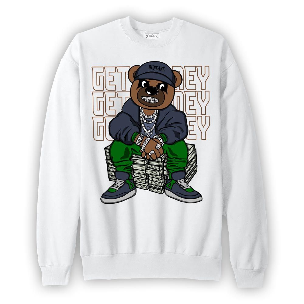 Sweatshirt To match Midnight Navy 13s Sweatshirt - Get Money Bear Graphic
