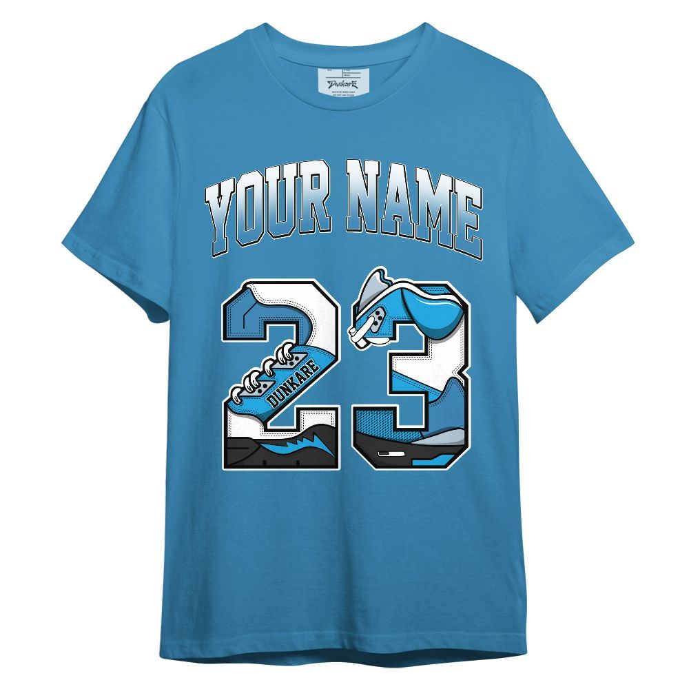 Shirt To Match University Blue Low 2026 11s - Custom Name 23 5s Graphic