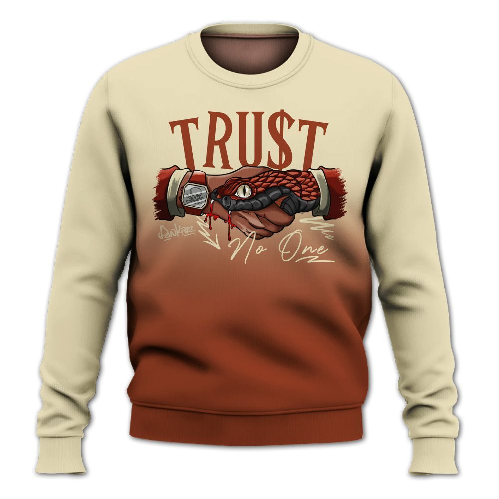 Sweatshirt To Match Retro Eastside Golf 12s - Snake Trust No One Drip All Over Print