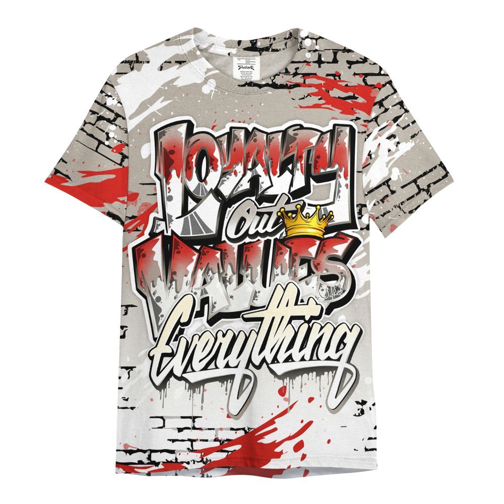 Shirt To Match Low OG Phantom 1s - Values Of Loyalty Drip All Over Print