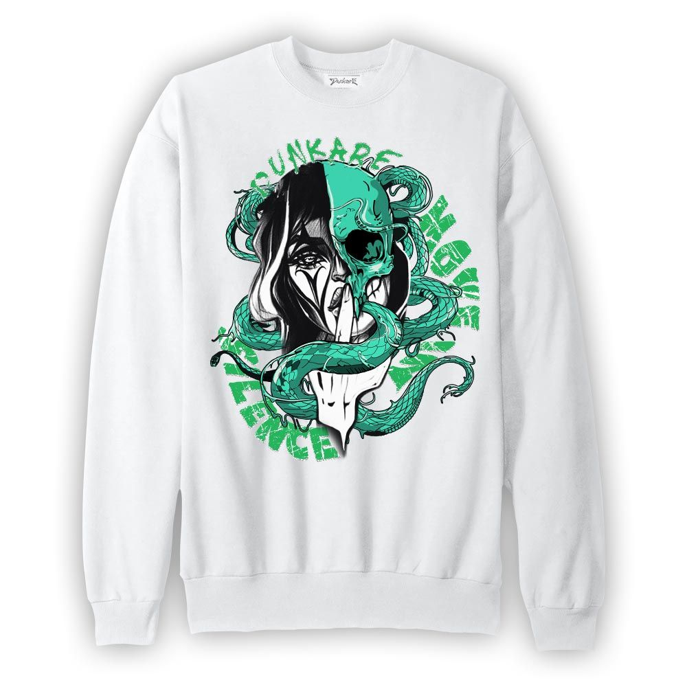 Sweatshirt To match Black Green Glow 3s Sweatshirt - Move In Silence Graphic