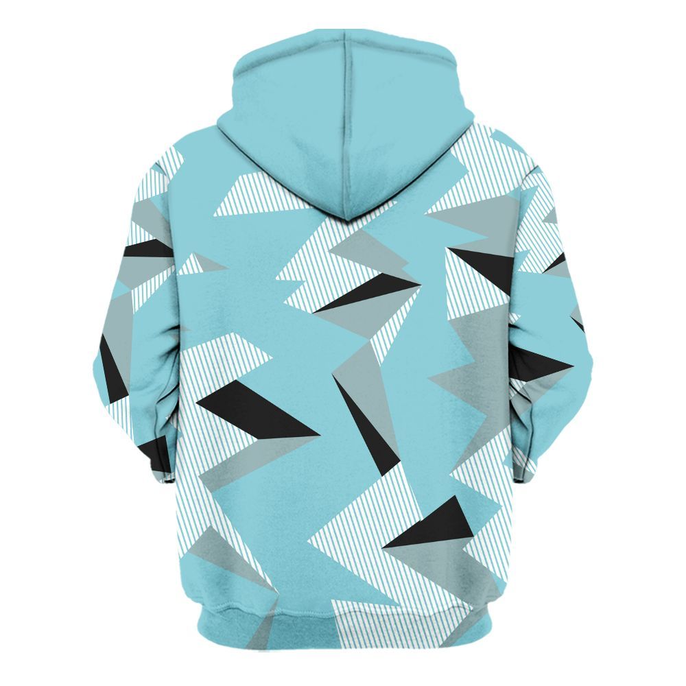 Hoodie To Match Low Legend Blue 11s - Geometric Camouflage Pattern All Over Print