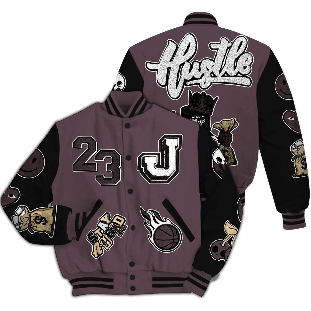 Varsity Jacket To Match AMM Black 3s - Hustles Money Number 23 All Over Print