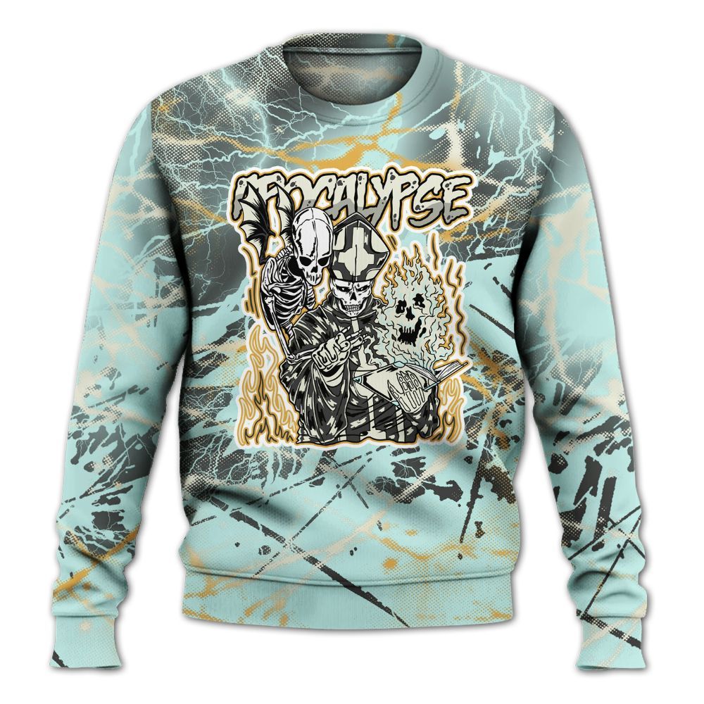 Sweatshirt To Match Pure Platinum 4s - Apocalypse Skeleton Profound All Over Print