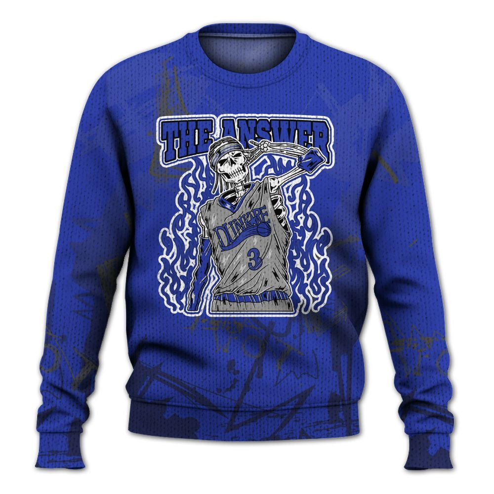 Knitted Sweater To Match Air Max Plus Black Racer Blue - Allen Answer Skeleton Messyz