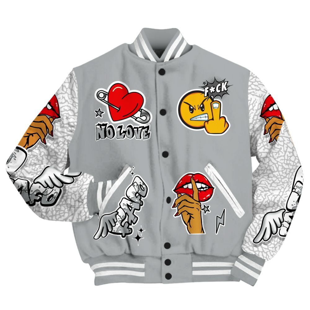 Varsity Jacket To Match Retro Pure Money 3s - FK Around Find Out All Over Print