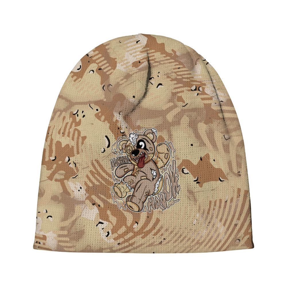 Beanie Hat To Match Desert Camo 3s - Havok Bear Graphic
