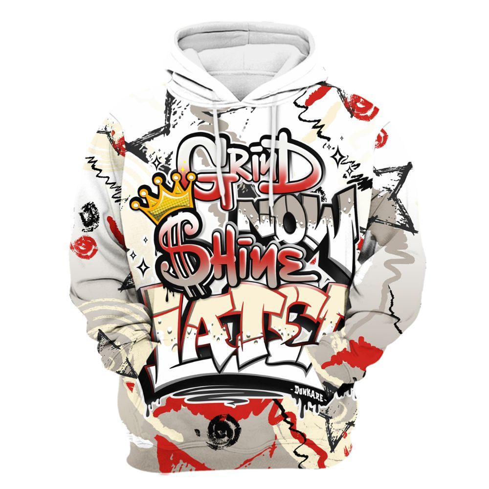 Hoodie To Match Low OG Phantom 1s - Grind Shine Later Drip All Over Print