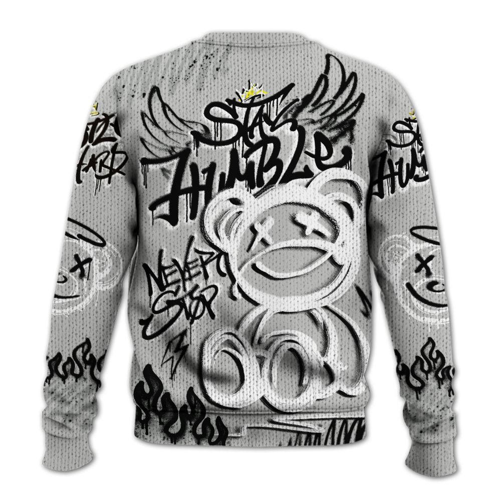 Knitted Sweater To Match Retro White Oreo 4s - Humble Drip Streetwear Graffity