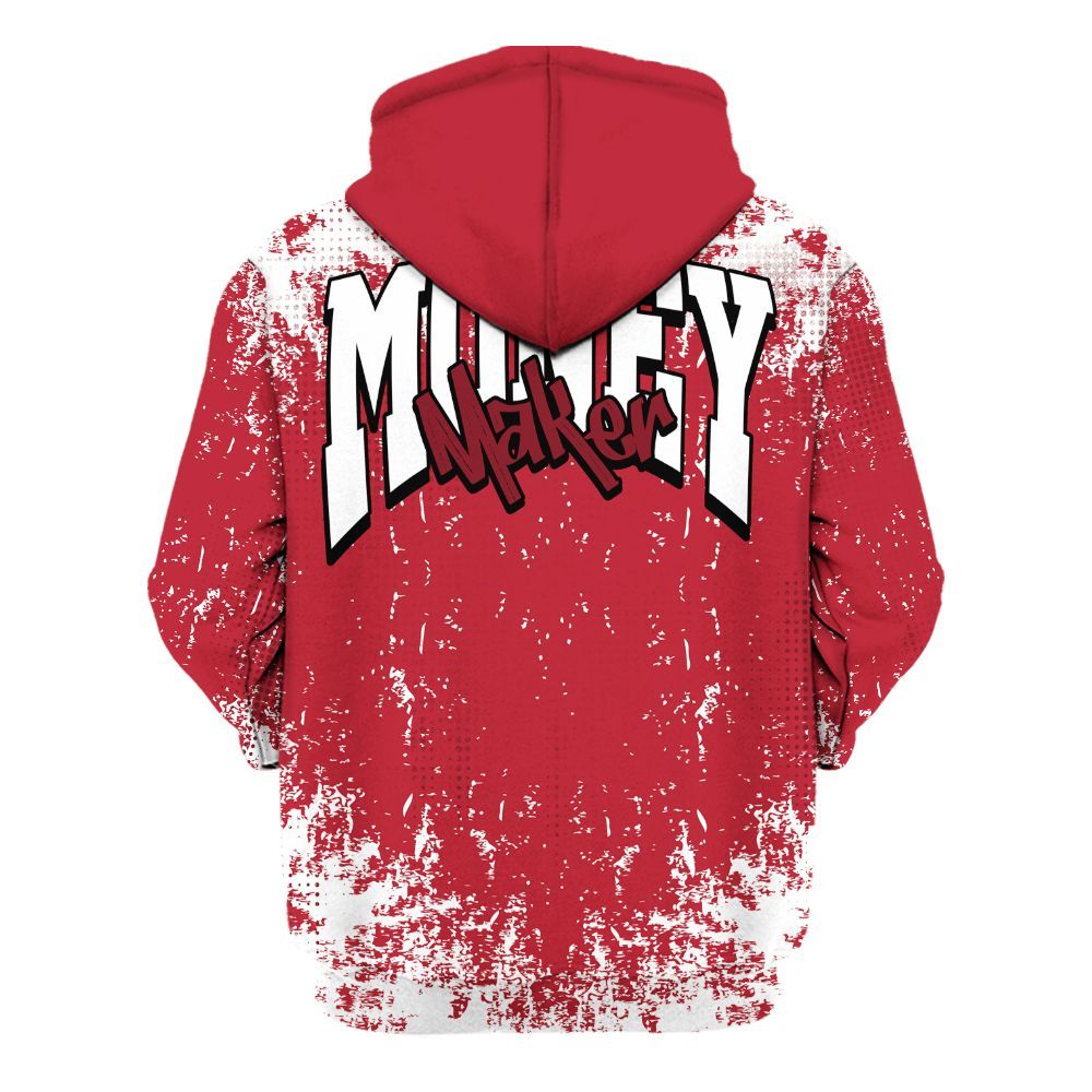 Hoodie To Match Red Flint 13s - Move In Silence Money Street Retro All Over Print