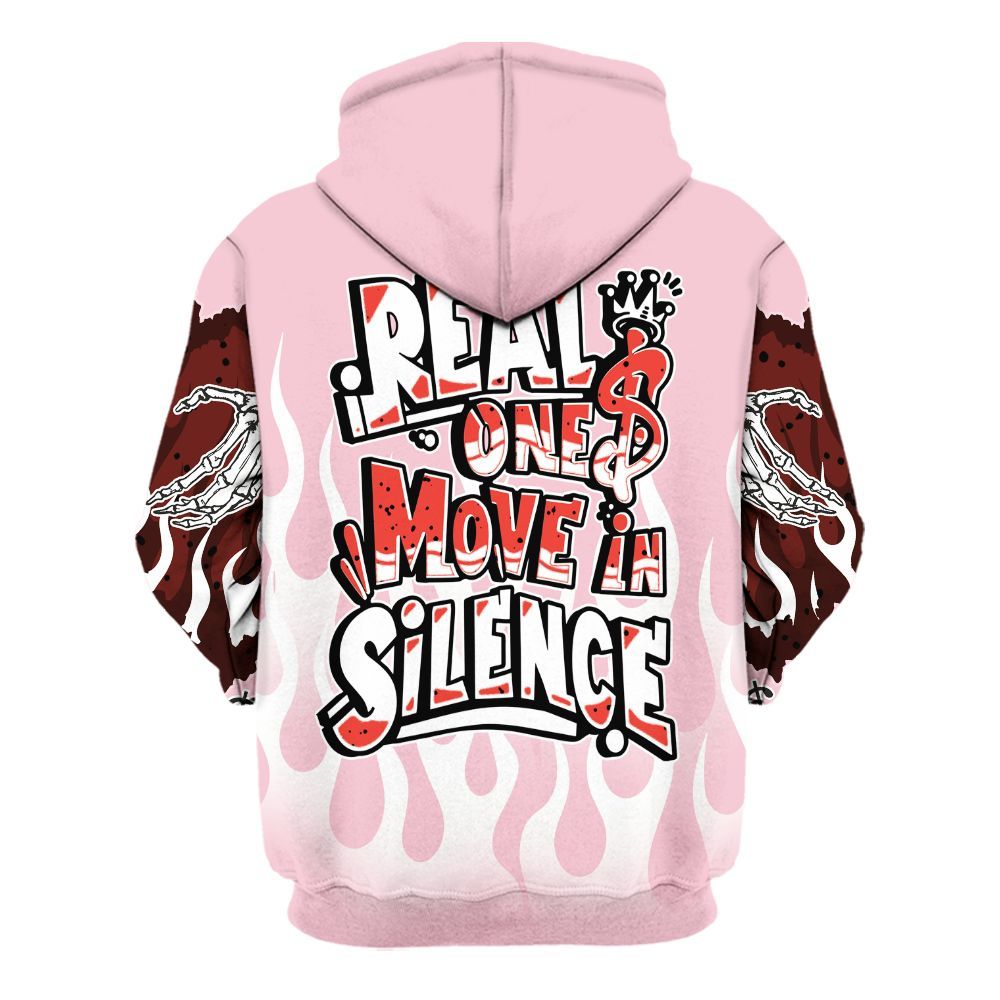 Hoodie To Match Retro Awake Arctic Pink - Ones Move In Silence Graphic Trapped All Over Print