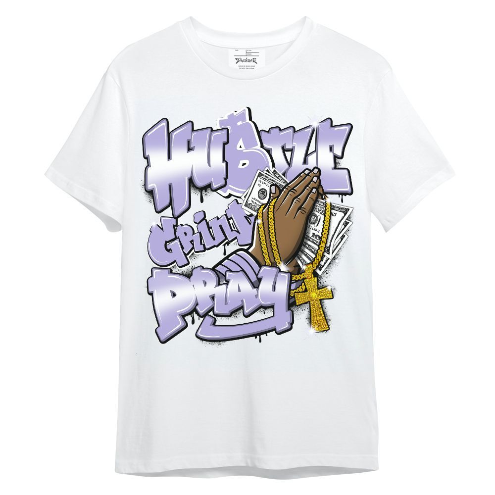 Shirt To Match Low Pure Violet 11s - Hustle, Money Pray Streetwear Unisex Shirt