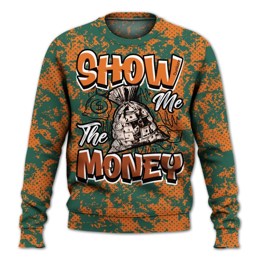Sweatshirt To Match Dunk Low Ceramic - Show Me The Money Retro All Over Print