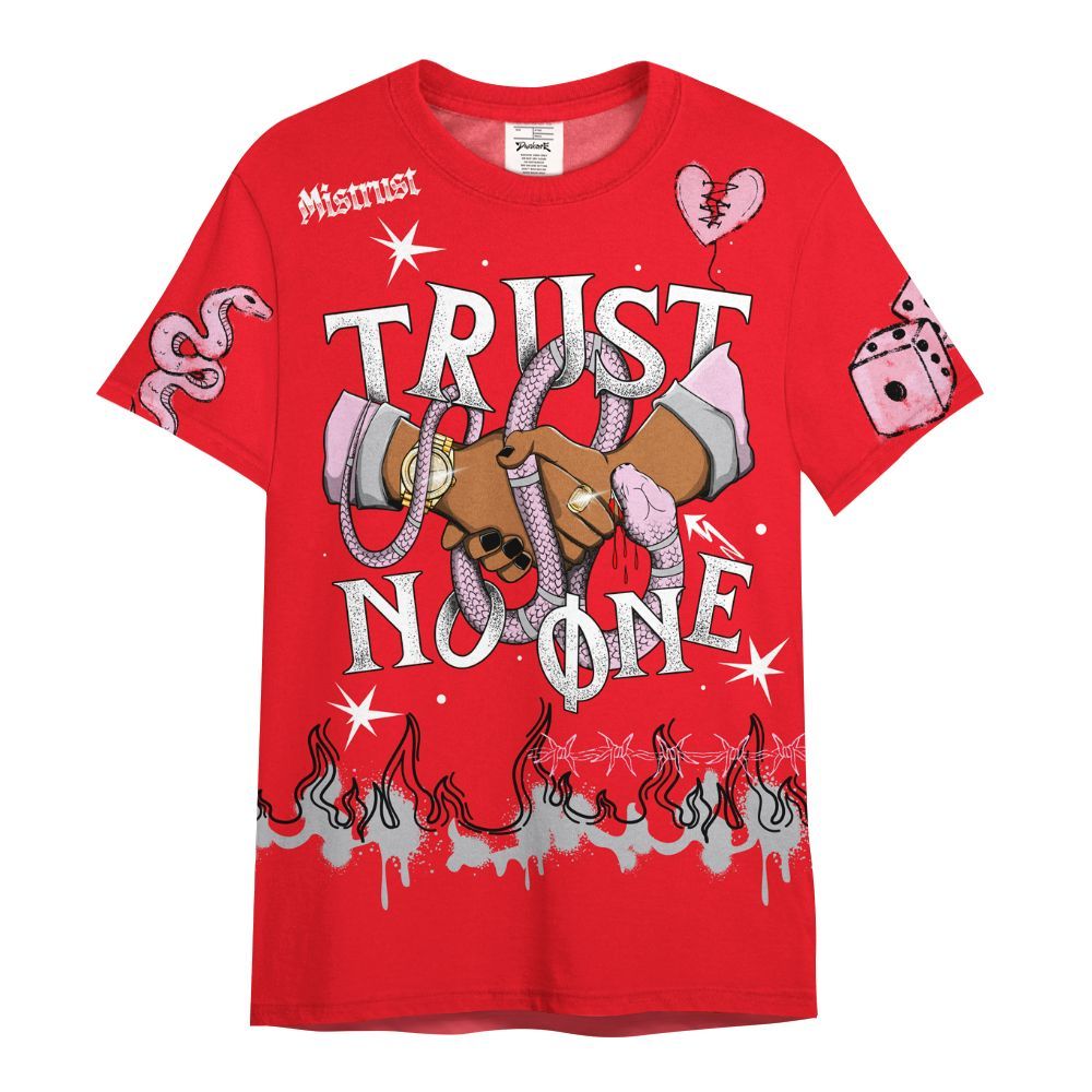 Shirt To Match Zoom Vomero 5 Valentine's Day 2025 - Trust No One Snake-Bite Doodle Crayon All Over Print