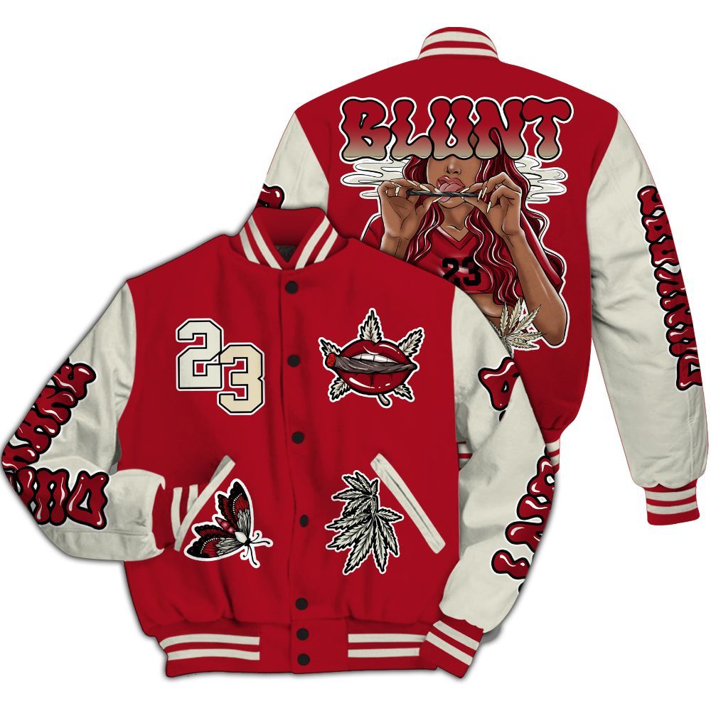 Varsity Jacket To Match 2025 High OG Cinnabar 1s - Bluntz Unique All Over Print