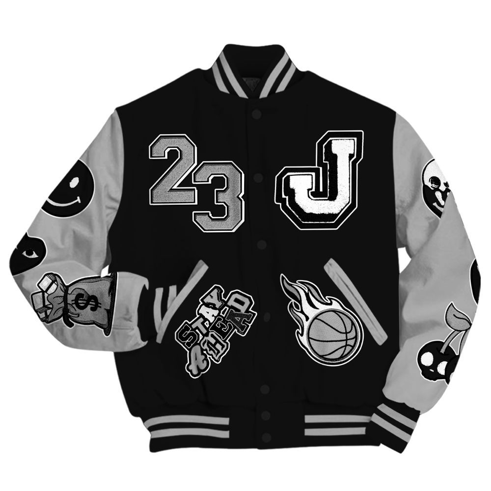 Varsity Jacket To Match NOCTA Black 2s - Hustles Money Number 23 All Over Print