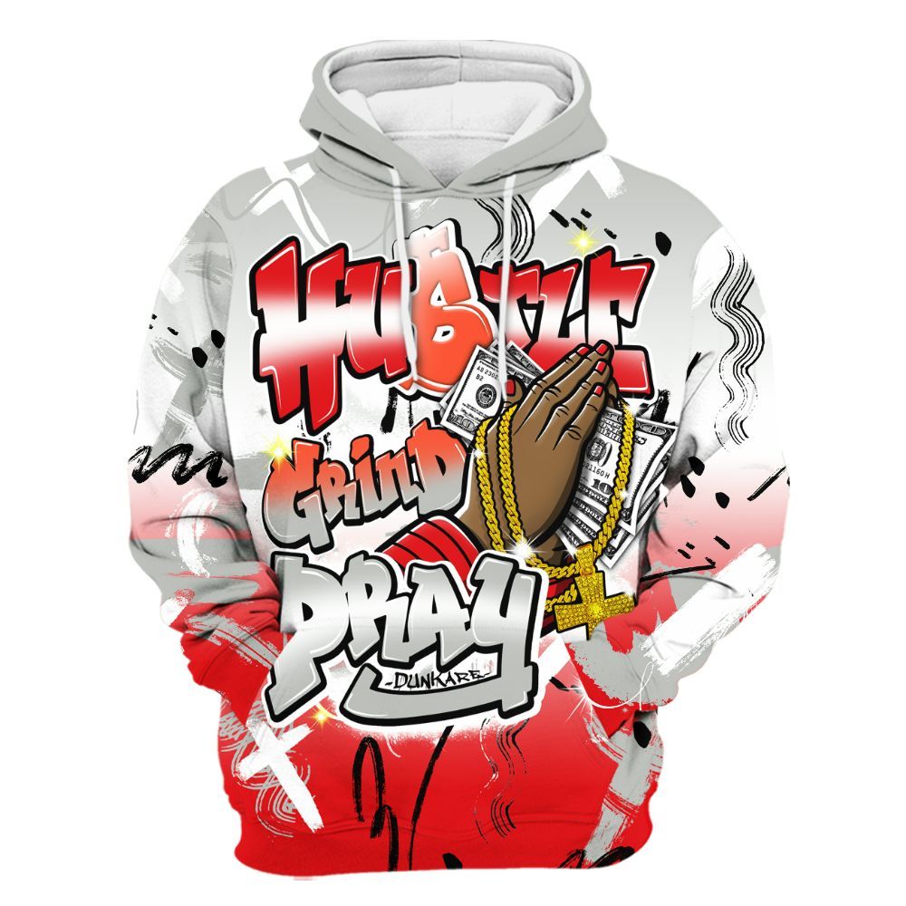 Hoodie To Match Air Max 1 86 Cosmic Clay - Money Hustle Grind Pray All Over Print