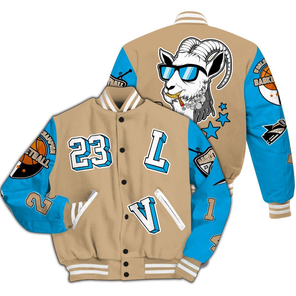 Varsity Jacket To Match H-Town 11s - The GOAT Got Em All Over Print