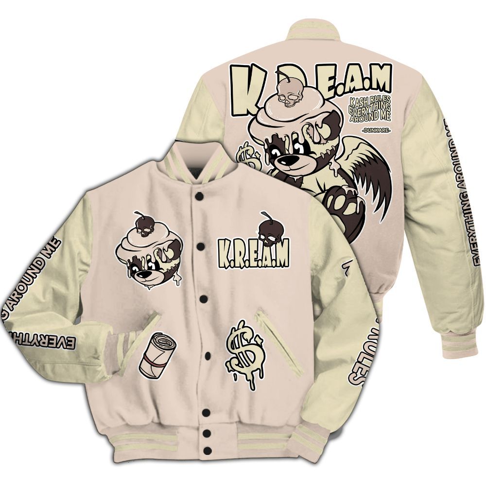 Varsity Jacket To Match A Ma Maniere X Fossil Stone 4s - Loot Bear All Over Print