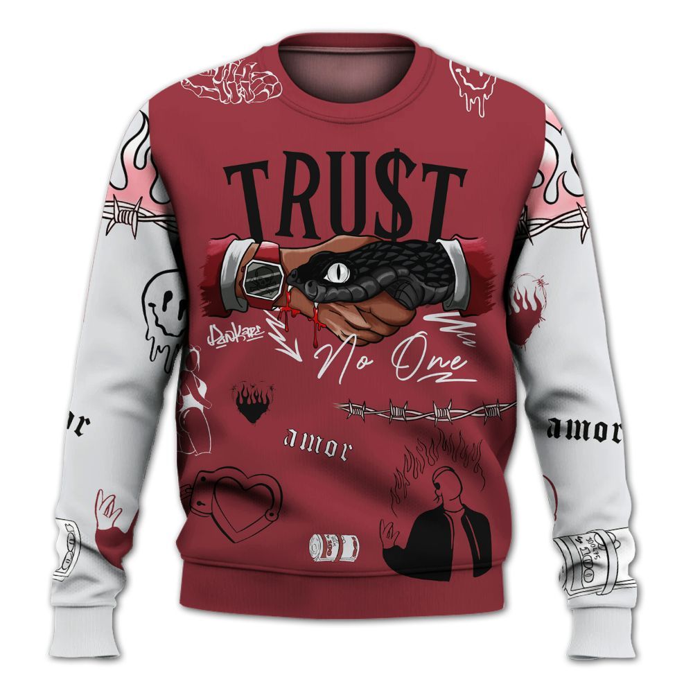 Sweatshirt To Match Black Toe 14s - Snake Trust No One All Over Print