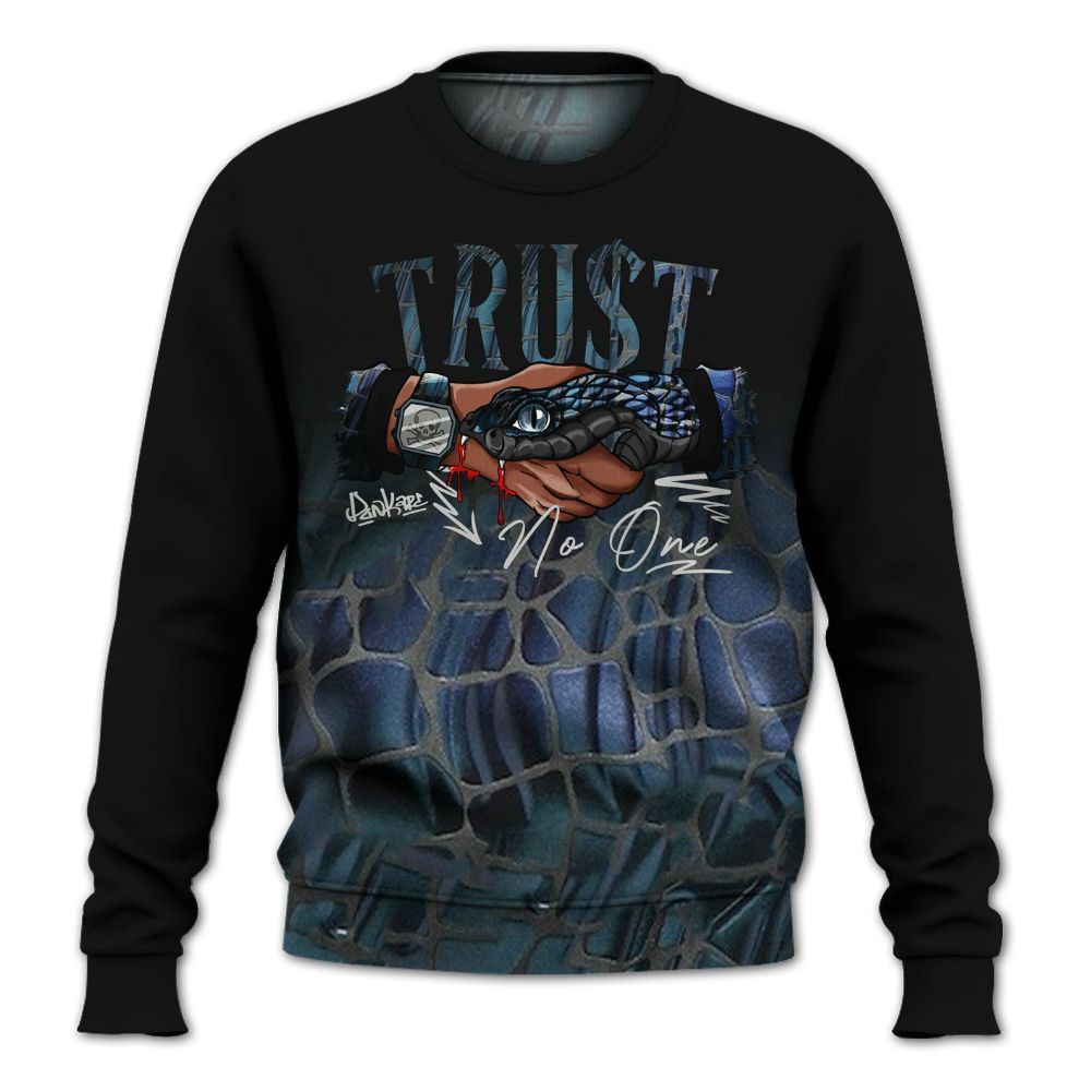 Sweatshirt To Match Air Foamposite Kazuya Mishima - Snake Trust No One Drip All Over Print