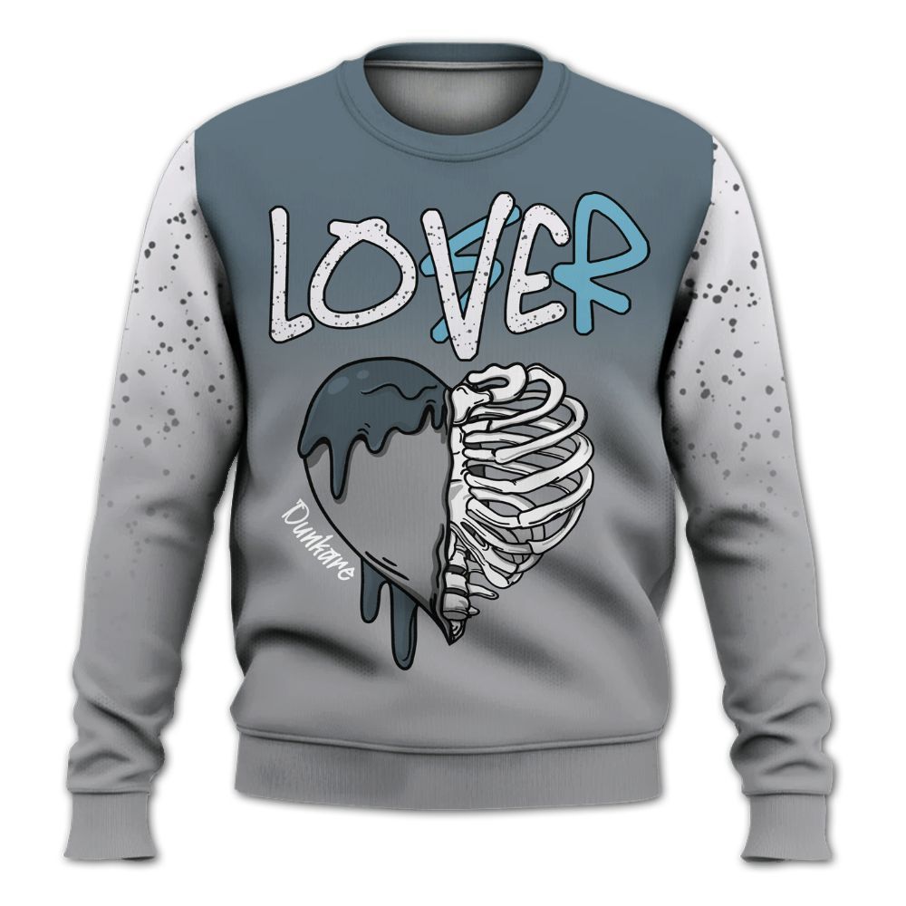 Sweatshirt To Match Retro Light Graphite Wolf Grey 5s - Loser Lover Dripping All Over Print