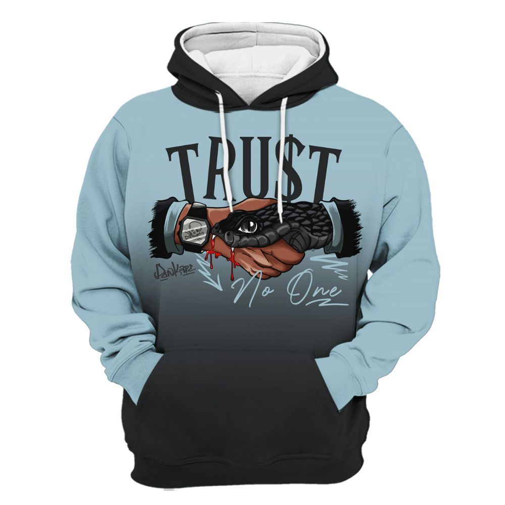 Hoodie To Match Chambray 7s - Snake Trust No One Drip All Over Print