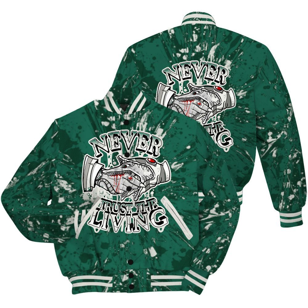 Varsity Jacket To Match Oxidized Green 4s Shirt - Never Trusting Living Graphic Halloween All Over Print