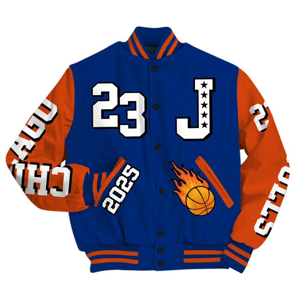 Varsity Jacket To Match Mid Knicks 1s - Chicago 23 Basketball All Over Print