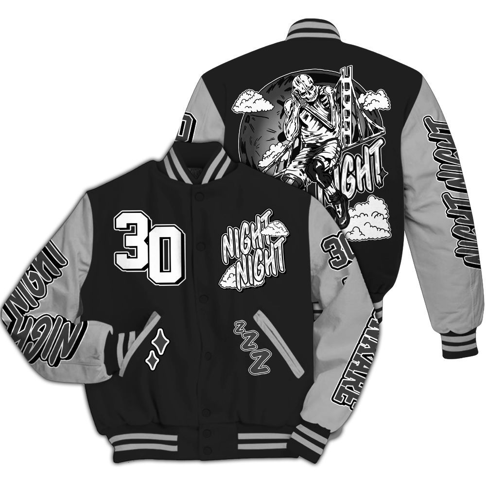 Varsity Jacket To Match NOCTA Black 2s - Seeya Skeleton All Over Print