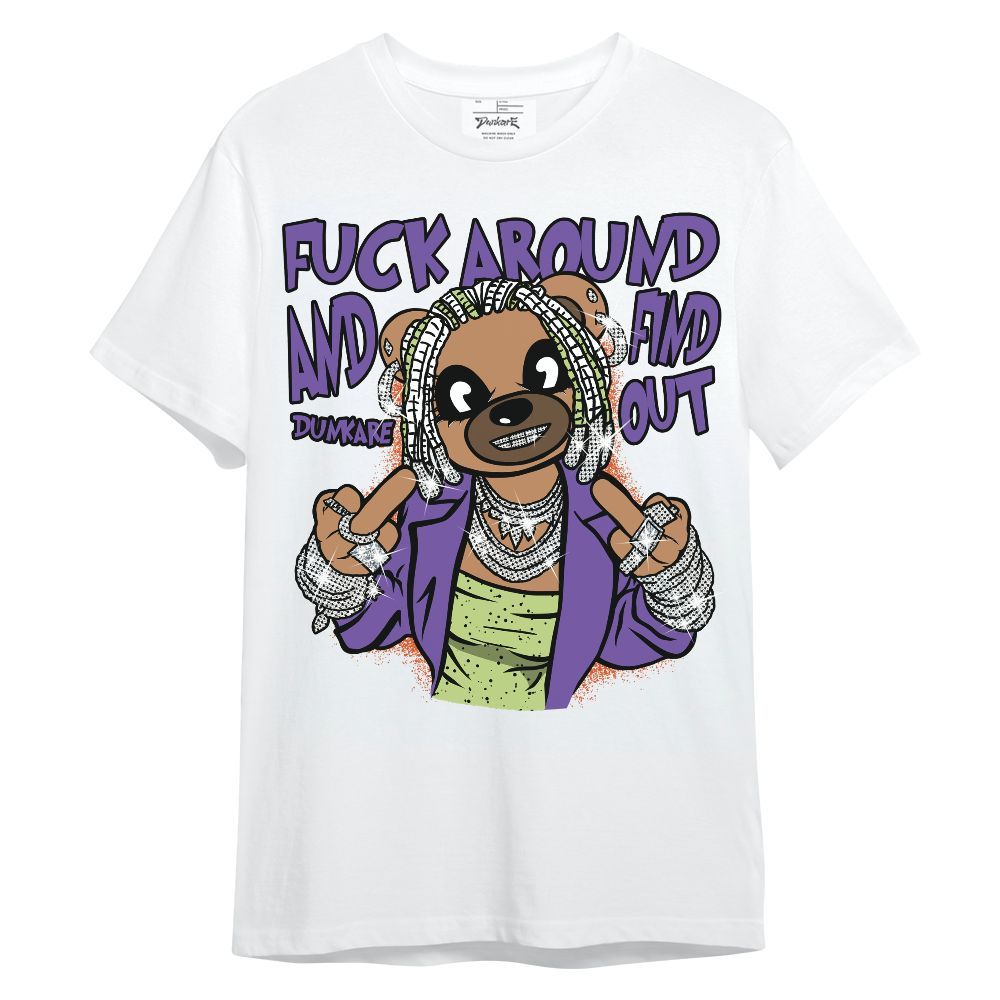 Shirt To Match Canyon Purple 4s - F#ck Around Bear Bear Unisex Shirt