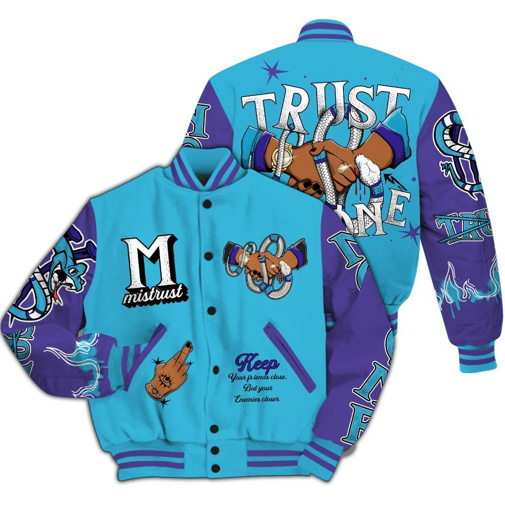 Varsity Jacket To Match Retro Aqua 6s - Trust No One Snake-Bite Street Style All Over Print