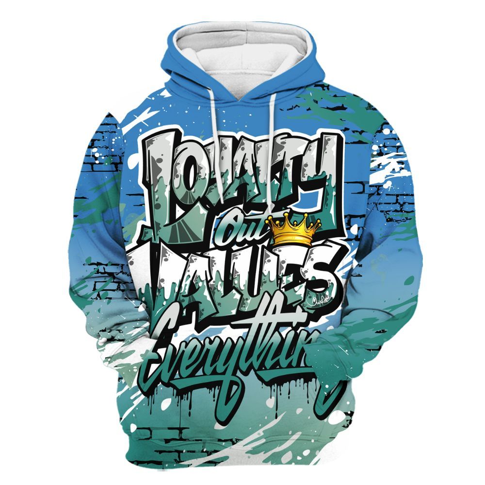 Hoodie To Match Low Carolina 17s - Values Of Loyalty Drip All Over Print