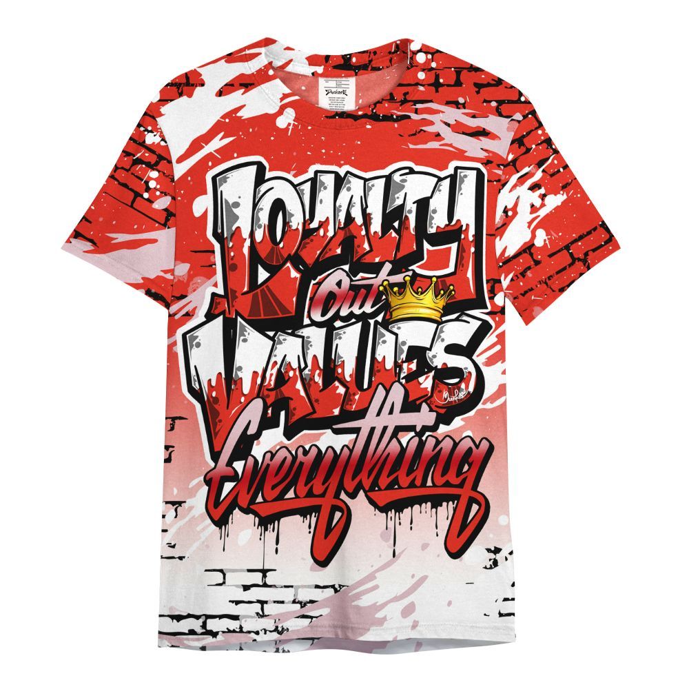 Shirt To Match Air Force 1 Low GS Valentine's Day - Values Of Loyalty Drip All Over Print
