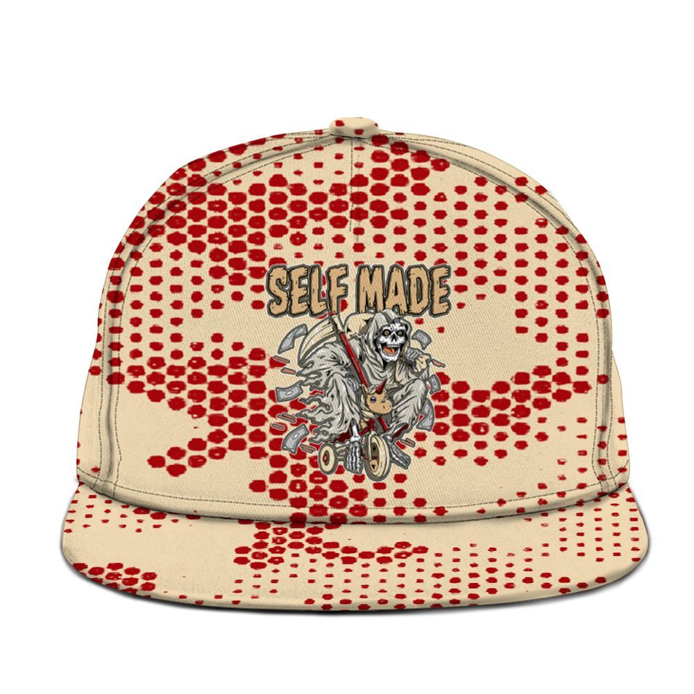 Snapback To Match Dunk Low Strawberry Waffle - Self Make Skeleton Banknotes Art Graphic