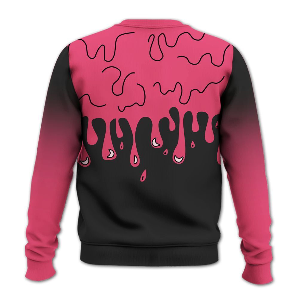 Sweatshirt To Match A'One Hyper Pink - Snake Trust No One Drip All Over Print