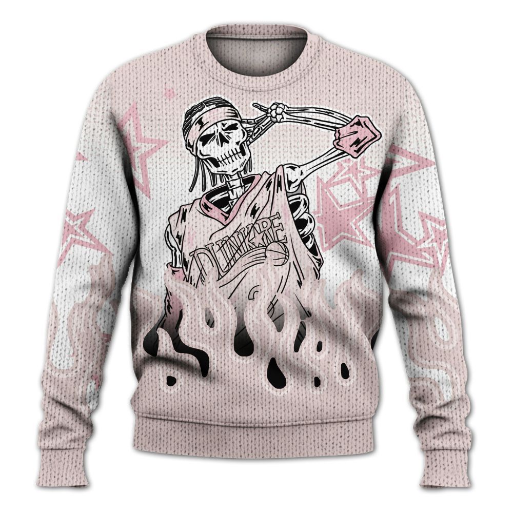 Knitted Sweater To Match Dunk Low KD 17 Aunt Pearl - Allen Answer Unique Fire Custom Name