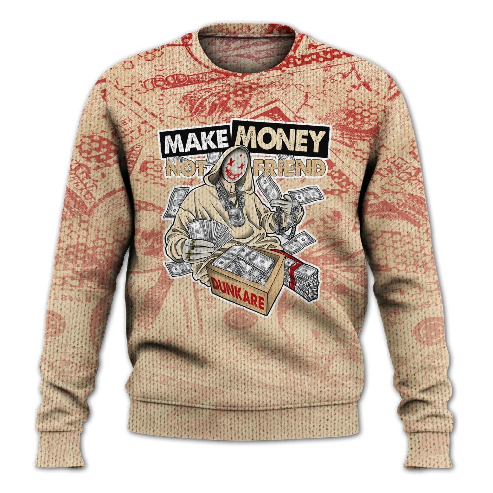 Knitted Sweater To Match Dunk Low Strawberry Waffle - Make Moneys Unique