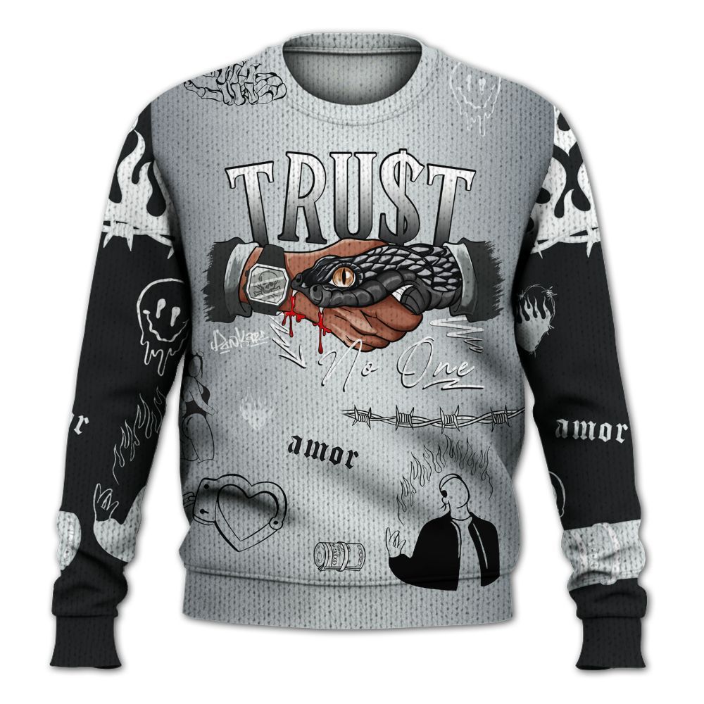Sweater To Match Cap And Gown 6s - Snake Trust No One Graphic