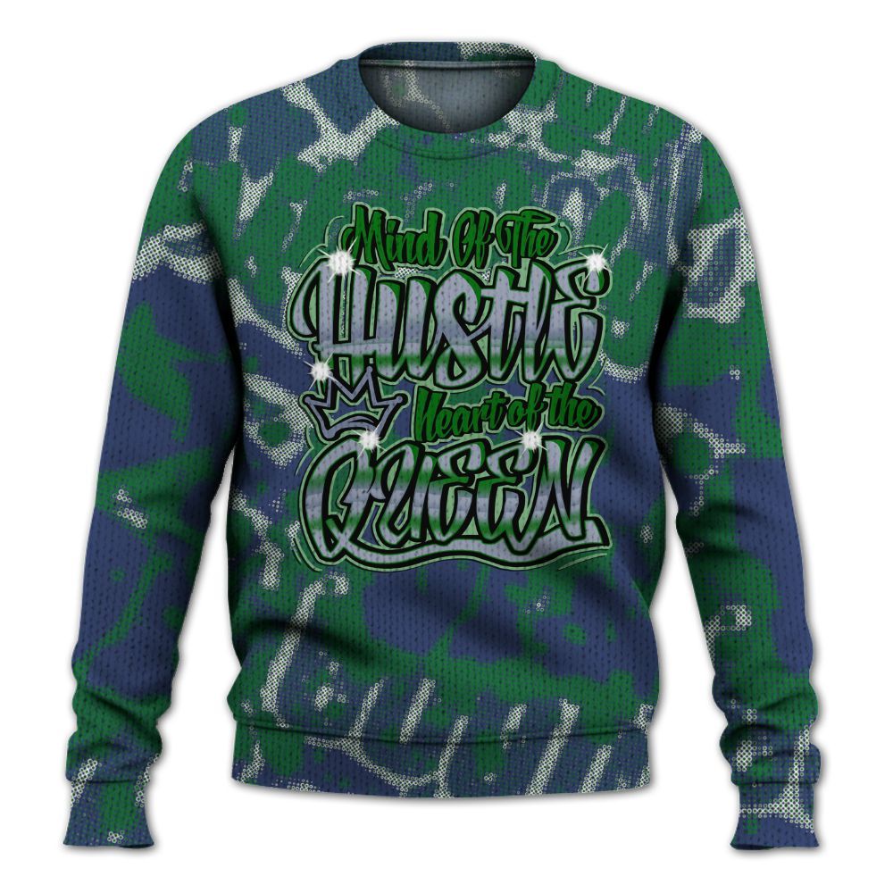 Knitted Sweater To Match Midnight Navy 13s - Hustles Heart Queens Street