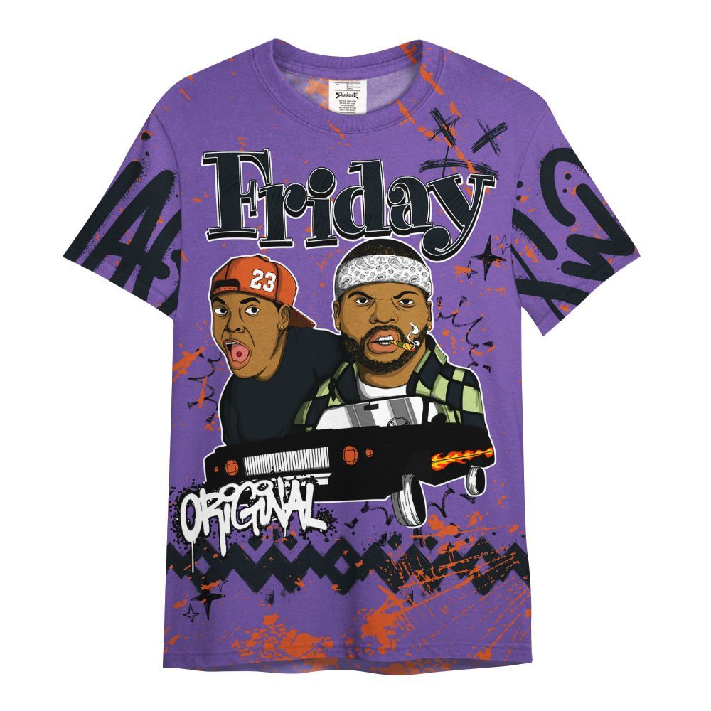 Shirt To Match Canyon Purple 4s - Friday Sneaker Crayon All Over Print