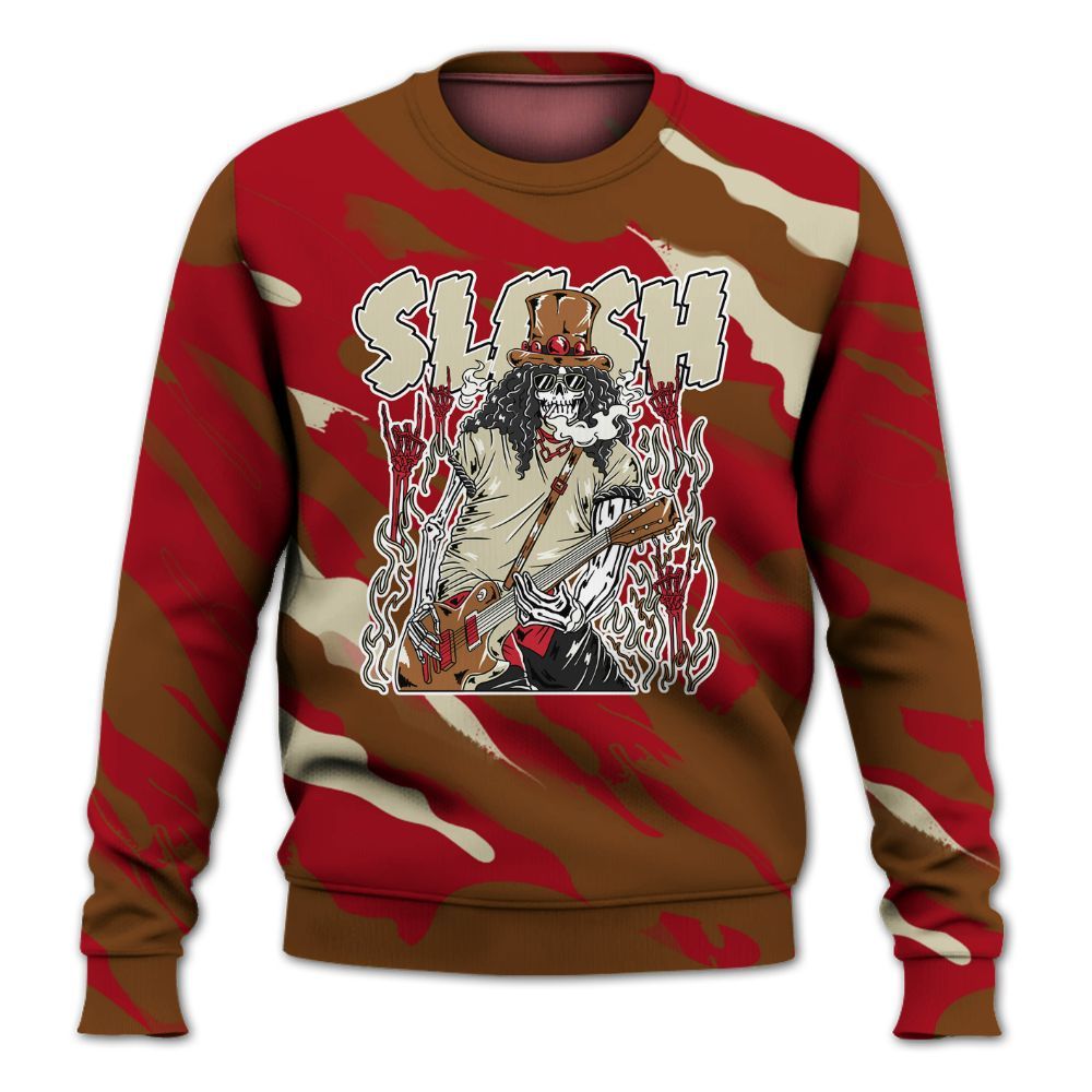 Sweatshirt To Match Archaeo Brown 5s - Slash Skeleton Colored All Over Print
