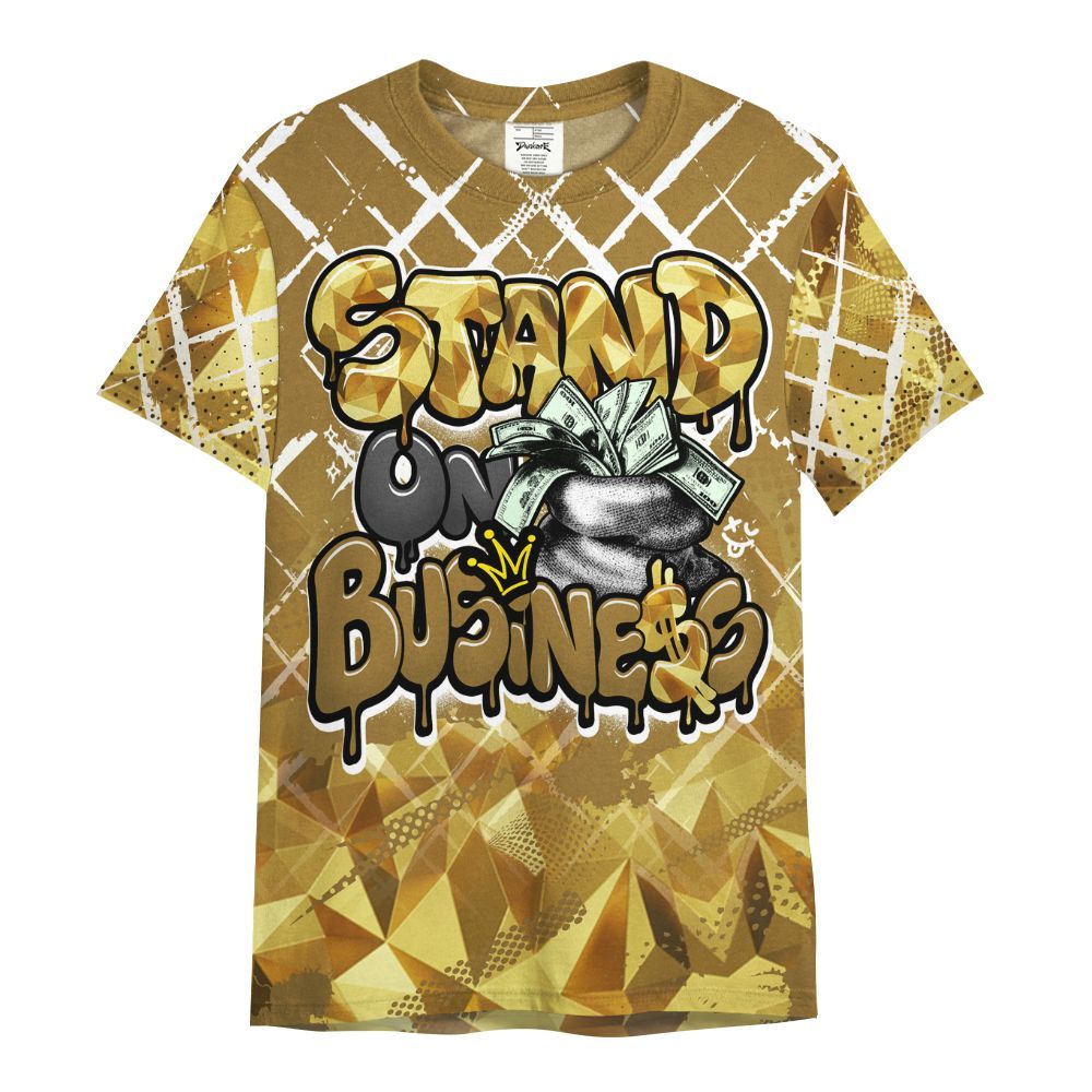 Shirt To Match NET Gold 4s - Halftone Stand Business Dripping All Over Print
