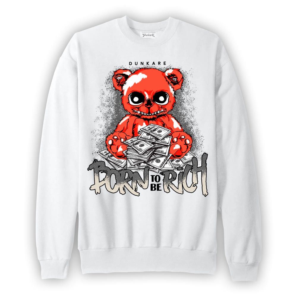 Sweatshirt To match Georgia Peach 3s Sweatshirt - Born To Be Rich Bear Graphic 2902 NCMD