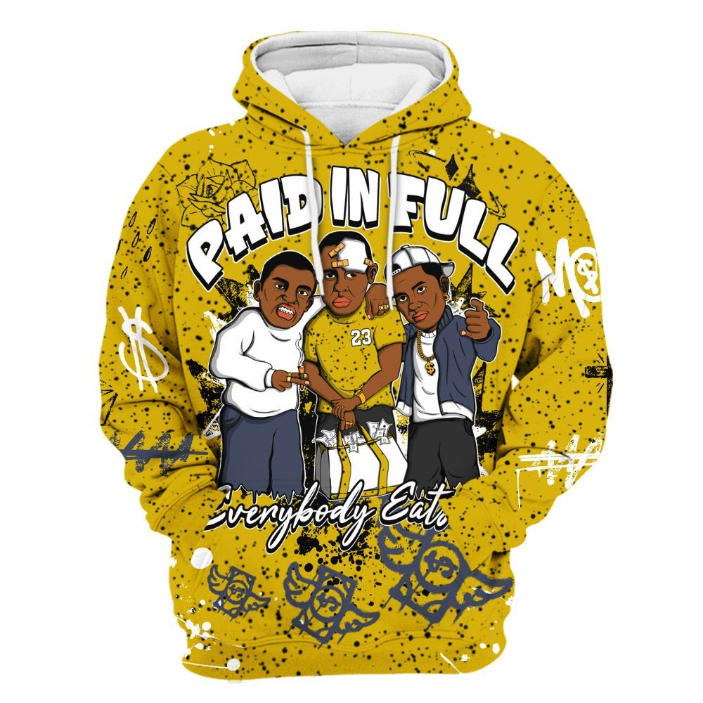 Hoodie To Match Retro Tour Yellow 2026 4s - Everybody Paid In Full Crayon All Over Print