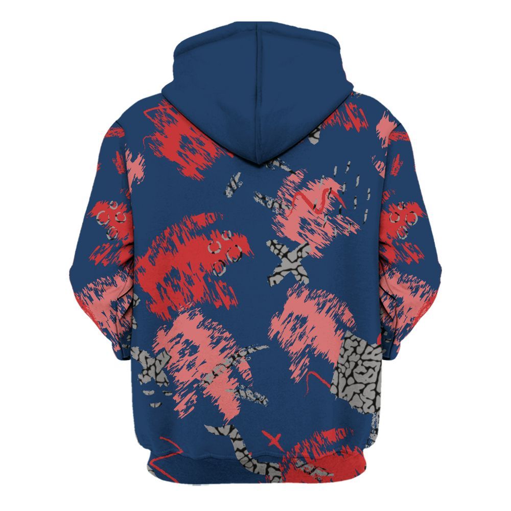Hoodie To Match SP Sport Royal 3s - Hustle Grind Pray Retro All Over Print